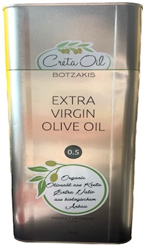 Organic Extra Virgin Olivenöl 5liter  aus kontrolliert Biologischem Anbau